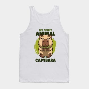 My spirit animal Is a Capybara Zoology Rodent Cute Capybaras Tank Top